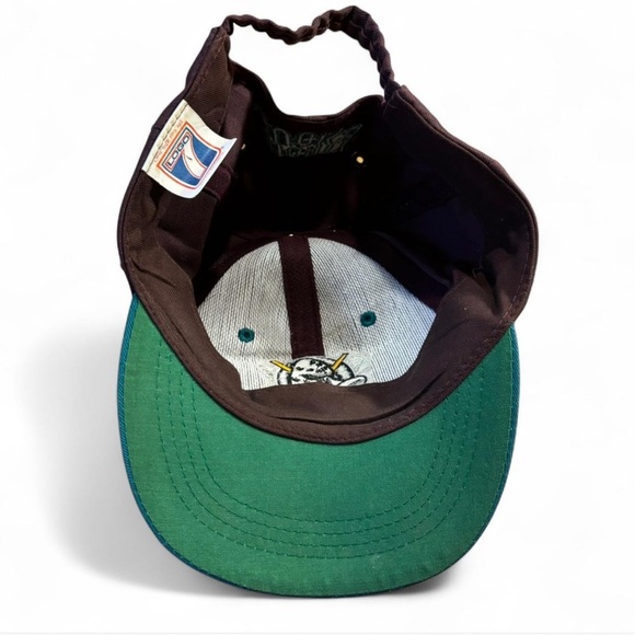 Vintage 90s Anaheim Mighty Ducks Hat Youth OS Elastic Stretchback Logo 7 - Picture 5 of 6